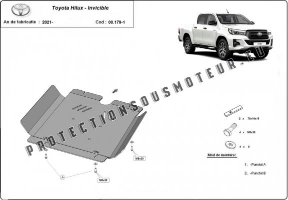 Cache de protection aluminium de la boîte de vitesse Toyota Hilux Invincible