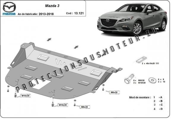 Cache sous moteur et de la boîte de vitesse Mazda 3