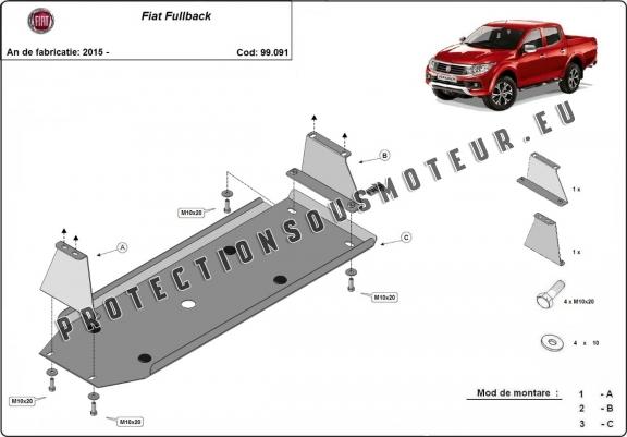 Cache de protection de réservoir Fiat Fullback