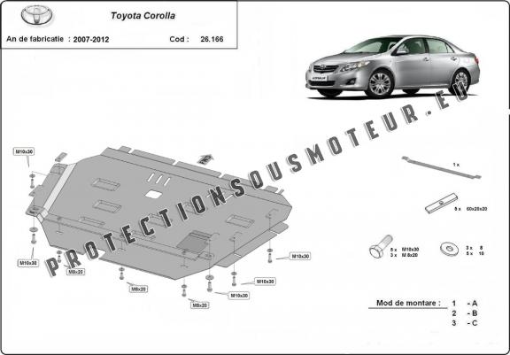 Cache Sous Moteur Toyota Corolla