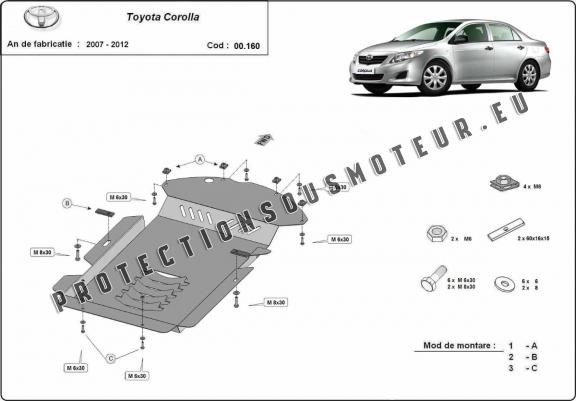 Protection convertisseur catalytique/cat lock Toyota Corolla