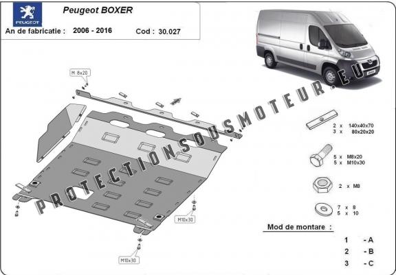 Cache sous moteur et de la boîte de vitesse Peugeot Boxer