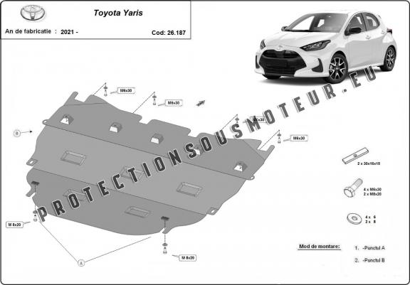 Cache sous moteur et de la boîte de vitesse Toyota Yaris XP210