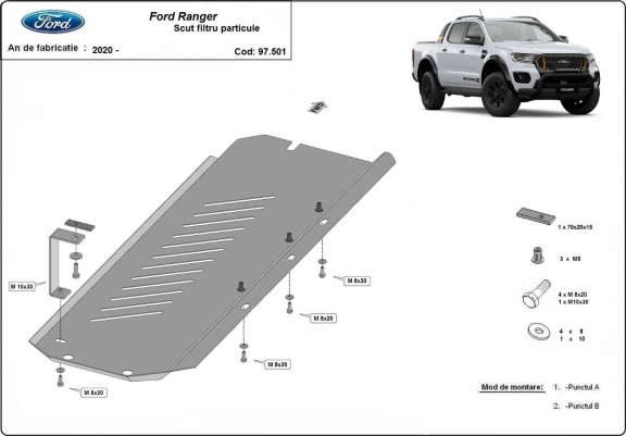 Cache de protection DPF Ford Ranger
