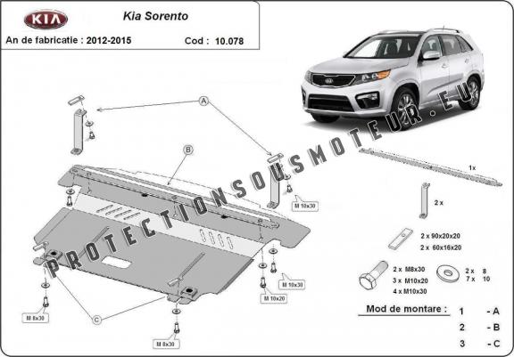 Cache sous moteur et de la boîte de vitesse Kia Sorento XM
