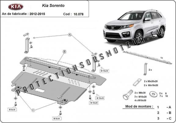 Cache sous moteur et de la boîte de vitesse Kia Sorento