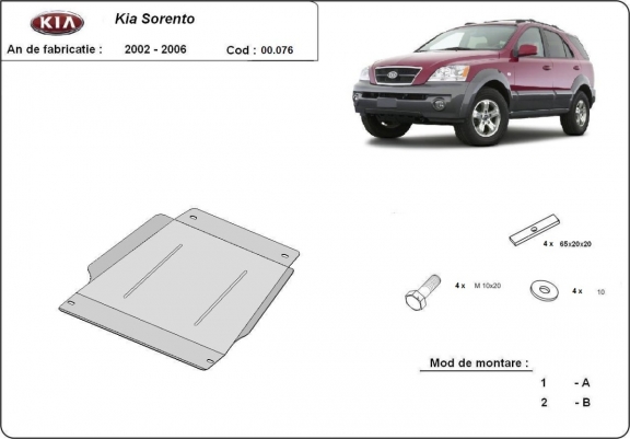 Cache de protection de la boîte de vitesse Kia Sorento