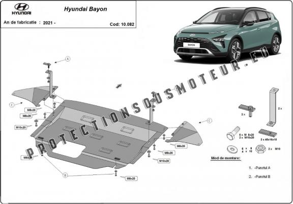 Cache sous moteur et de la boîte de vitesse Hyundai Bayon