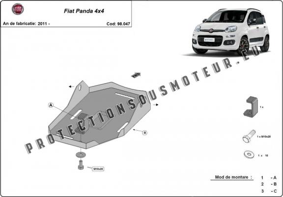 Cache de protection du différentiel Fiat Panda 4x4