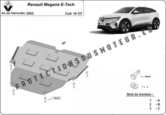 Cache sous moteur et de la boîte de vitesse Renault Megane E-Tech