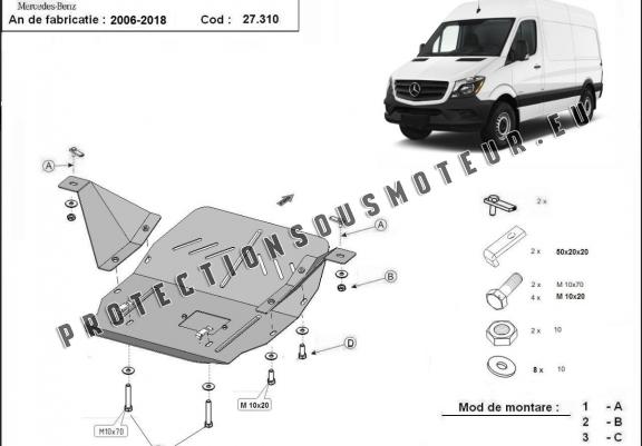 Cache sous moteur et de la boîte de vitesse Mercedes Sprinter