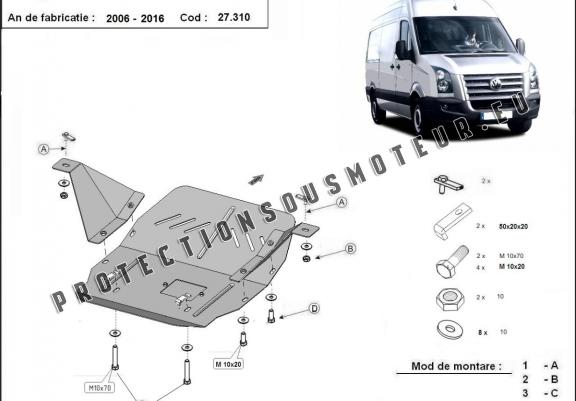 Cache sous moteur et de la boîte de vitesse Volkswagen Crafter