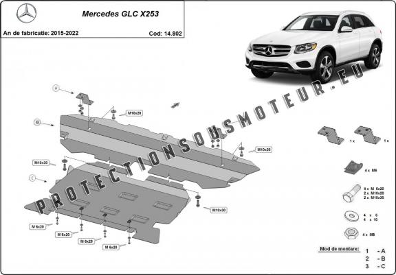 Cache sous moteur Mercedes GLC X253