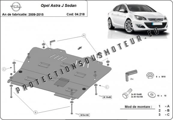 Cache sous moteur et de la boîte de vitesse Opel Astra J Sedan