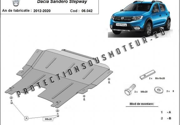 Cache sous moteur et de la boîte de vitesse Dacia Sandero 2 Stepway