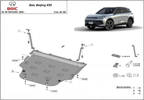 Cache Sous Moteur Audi Baic Beijing X55