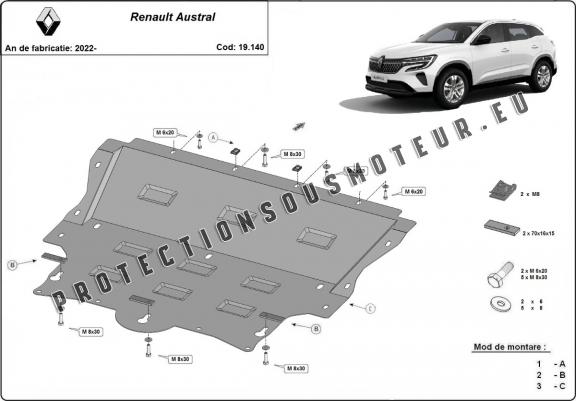 Cache sous moteur et de la boîte de vitesse Renault Austral