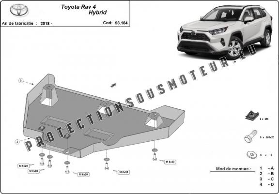Cache de protection du différentiel Toyota RAV 4 Hybrid