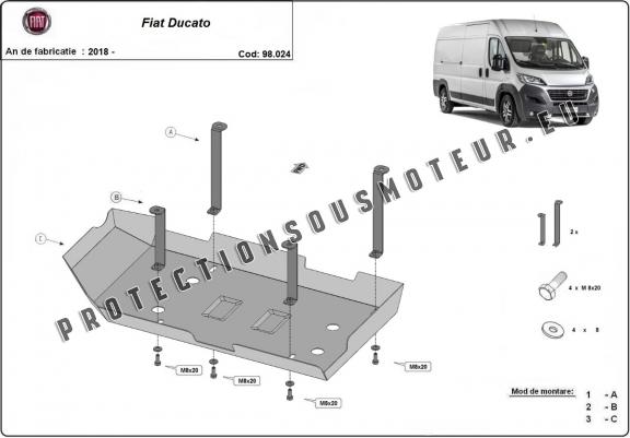 Cache de protection réservoir AdBlue Fiat Ducato