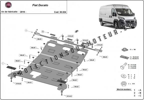 Cache sous moteur et de la boîte de vitesse Fiat Ducato