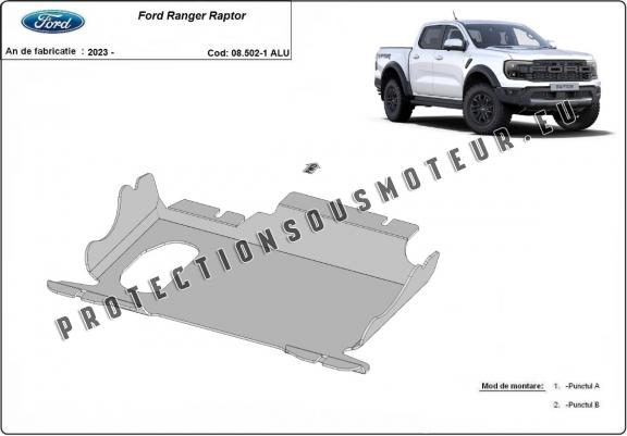 Cache sous moteur et de la boîte de vitesse Ford Ranger Raptor Aluminium