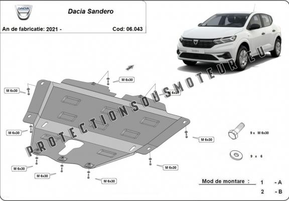 Cache sous moteur et de la boîte de vitesse Dacia Sandero 3