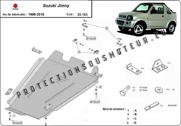 Cache de protection de la cas de transfert Suzuki Jimny