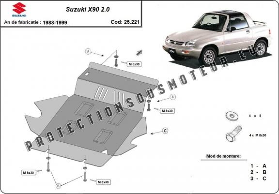 Cache sous moteur et de la radiateur Suzuki X90 2.0