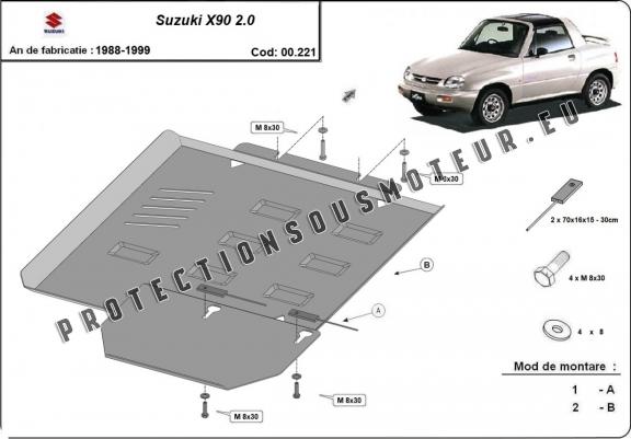 Cache de protection de la boîte de vitesse Suzuki X90 2.0
