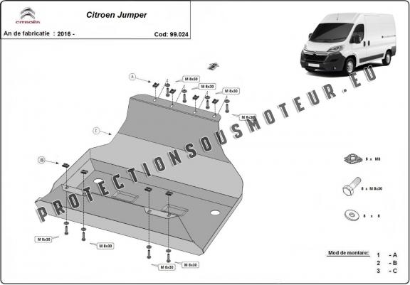 Cache de protection de réservoir Citroen Jumper