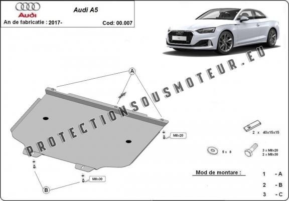 Cache de protection de la boîte de vitesse Audi A5