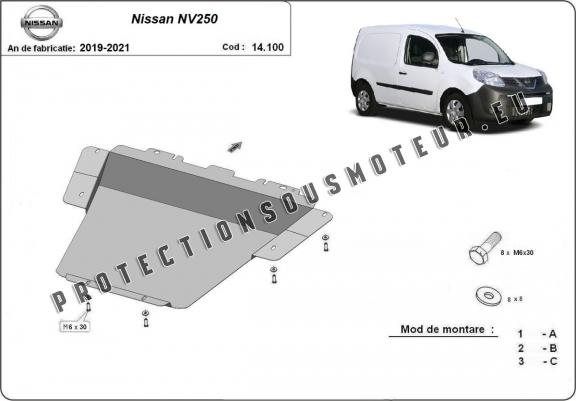 Cache sous moteur et de la boîte de vitesse Nissan NV250