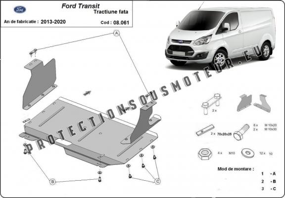 Cache sous moteur et de la boîte de vitesse Ford Transit