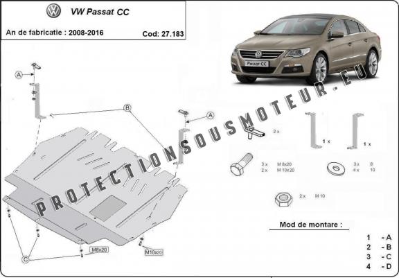 Cache sous moteur et de la boîte de vitesse VW Passat CC