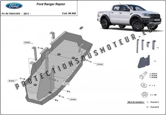 Cache de protection de réservoir Ford Ranger Raptor