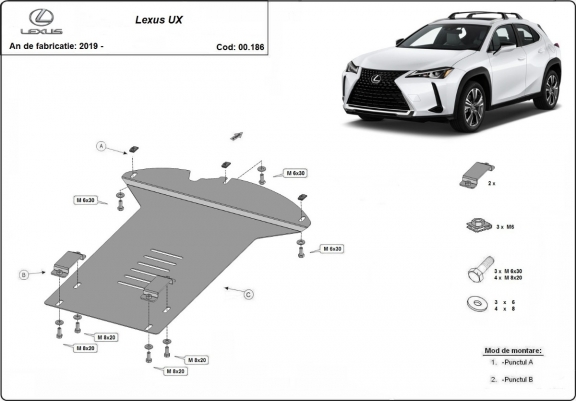 Cache convertisseur catalytique/cat lock Lexus UX