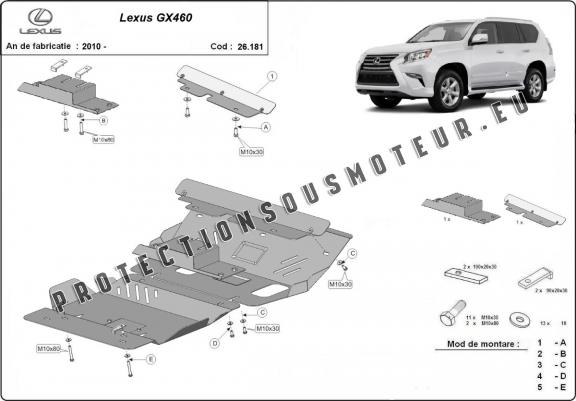 Cache Sous Moteur Lexus GX460 Lexus GX460 - Aluminium