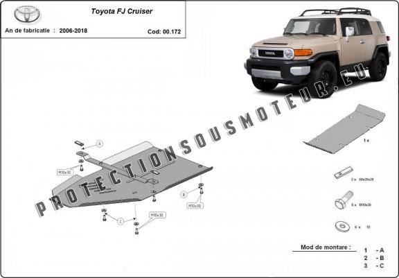 Cache de protection aluminium de la boîte de vitesse Toyota FJ Cruiser