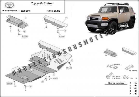 Cache Sous Moteur FJ Cruiser -Aluminium