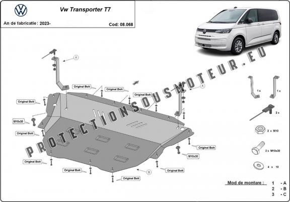 Cache sous moteur et de la boîte de vitesse Volkswagen Transporter T7 Van