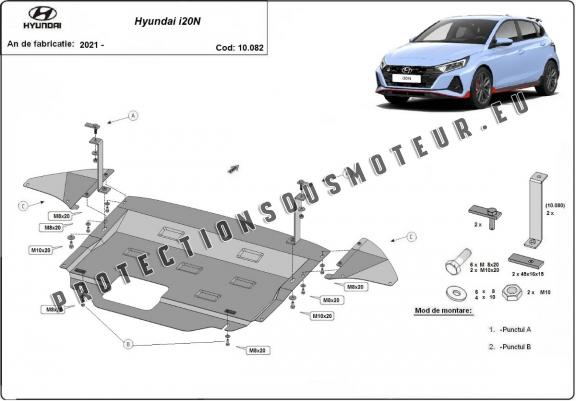 Cache sous moteur et de la boîte de vitesse Hyundai i20