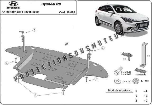 Cache sous moteur et de la boîte de vitesse Hyundai i20