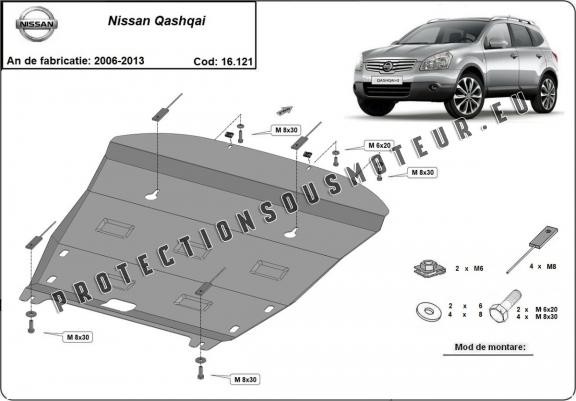Cache sous moteur et de la boîte de vitesse Nissan Qashqai