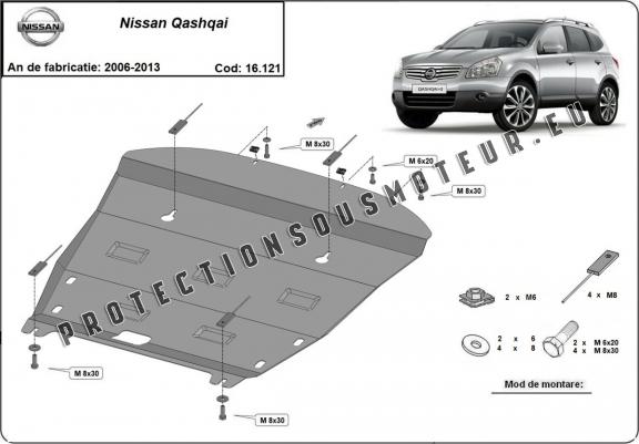 Cache sous moteur et de la boîte de vitesse Nissan Qashqai J10