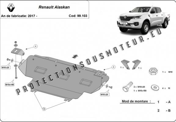 Cache de protection de radiateur Renault Alaskan