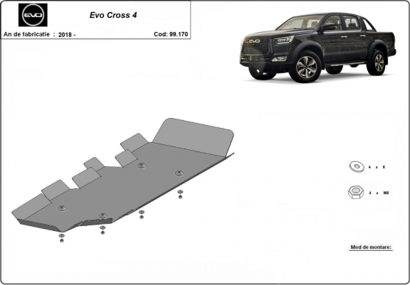 Cache de protection de réservoir Evo Cross 4