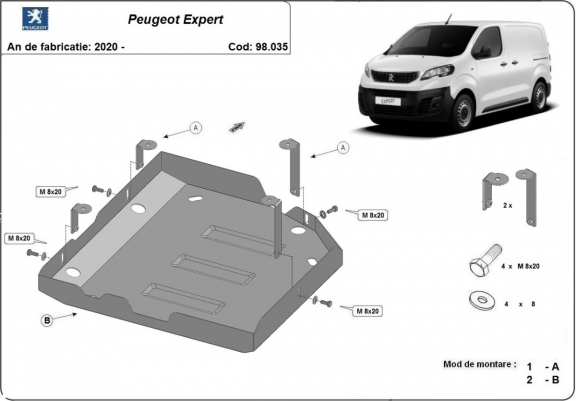 Cache de protection réservoir AdBlue Peugeot Expert