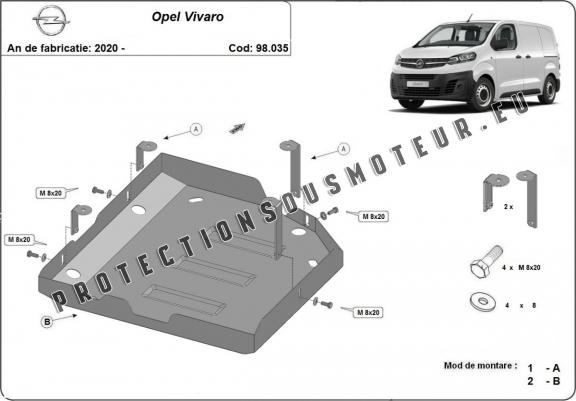 Cache de protection réservoir AdBlue Opel Vivaro