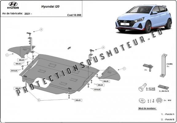 Cache sous moteur et de la boîte de vitesse Hyundai i20