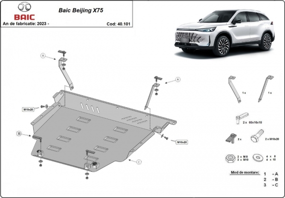 Cache Sous Moteur Audi Baic Beijing X75